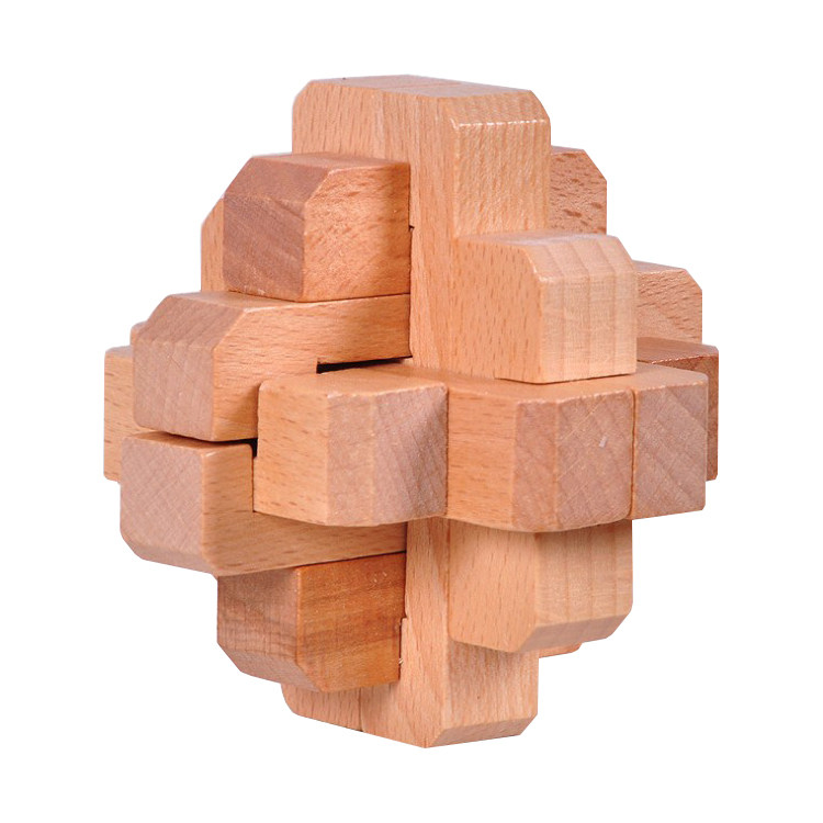 孔明锁鲁班锁榉木 封锁 古典成人儿童益智玩具 木制精品