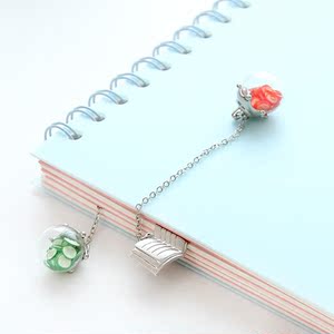 中国风金属流沙书签 学生创意精美果蔬书签 复古风礼物可爱礼品