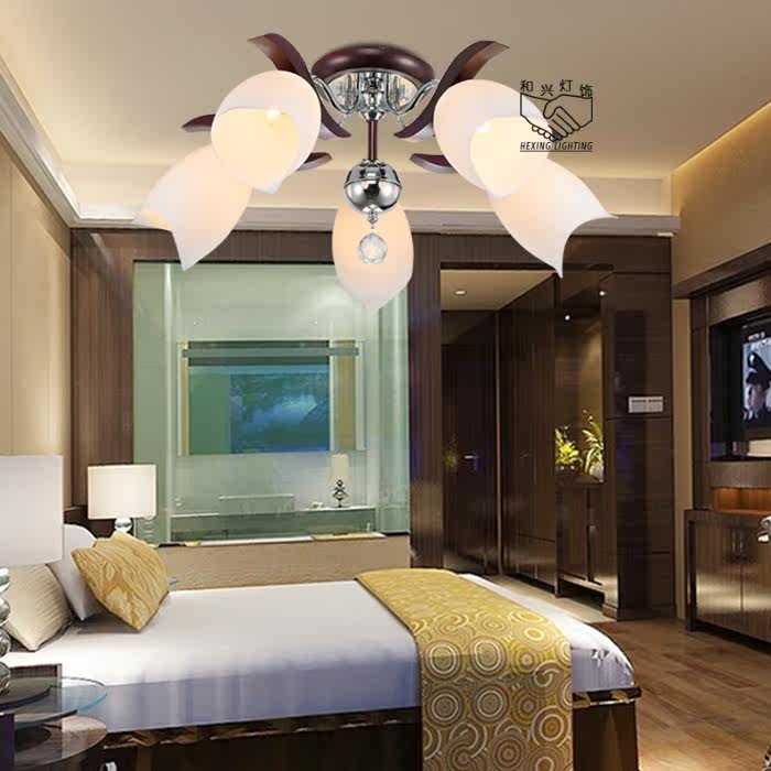 和兴灯饰灯具双叶客厅灯吸顶灯厂家实木家装主材现代灯华丰家具