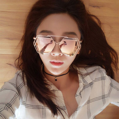 super lovers潮墨镜多边形太阳镜男女士明星李晨同款v牌近视眼镜