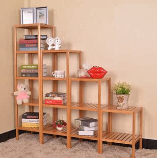 楠竹多层花架 实木客厅花架 阶梯阳台花架 组合落地花盆架置物架