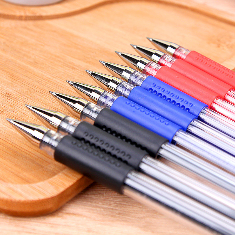 deli/得力s21中性笔签字笔0.7mm 办公用品学生文具子弹头磨砂笔杆