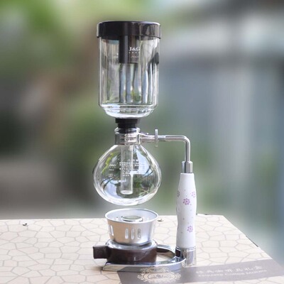 爆款 陶瓷手柄虹吸壶 虹吸式咖啡壶 蒸馏壶 塞风壶3人份 煮咖啡壶