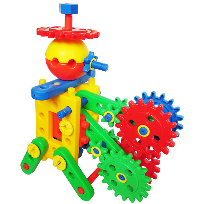 潜力快乐拼搭积木 桌面塑料拼插积木幼儿园教具儿童早教益智玩具