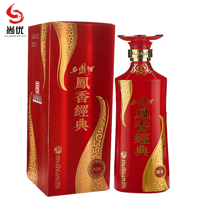 中国国产白酒商务招待用酒西凤酒西凤凤香经典国脉52度500ml