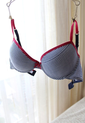 澳洲allsorts活力细密条纹棉质光板薄杯文胸65b65c75c70d75d