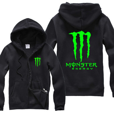 [反季清仓] 秋冬装新款夜光荧光鬼爪爪子monster energy连帽帽衫卫衣