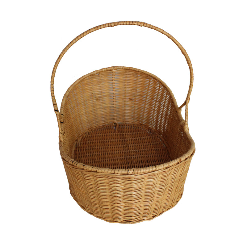 藤编竹篮筐菜篮子收纳篮水果篮挂篮购物篮手提篮竹篮野餐篮储物筐