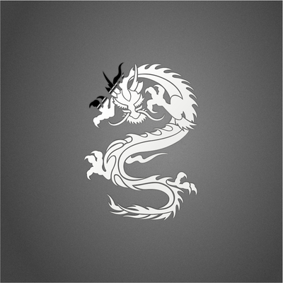 龙图腾 中国龙 翼龙手机防水金属贴笔记本电脑装饰贴纸 满9元免邮