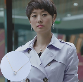 我的前半生 罗子君同款项链 镀白金18k金色方形锁骨链女 个性百搭