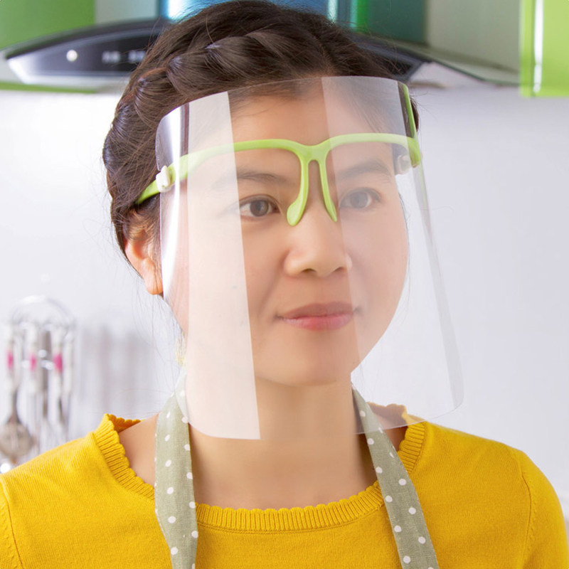 厨房炒菜防油溅面罩 防油烟防油防溅防雾做饭防护透明保护面具