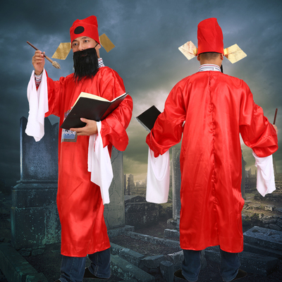 万圣节鬼衣恐怖服饰成人判官服地狱官差判官钟馗服cosplay服装
