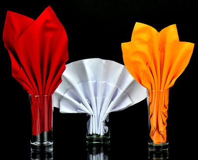 高档口布半棉餐巾布 西餐厅布艺折花口布酒店餐厅台布桌布小方巾