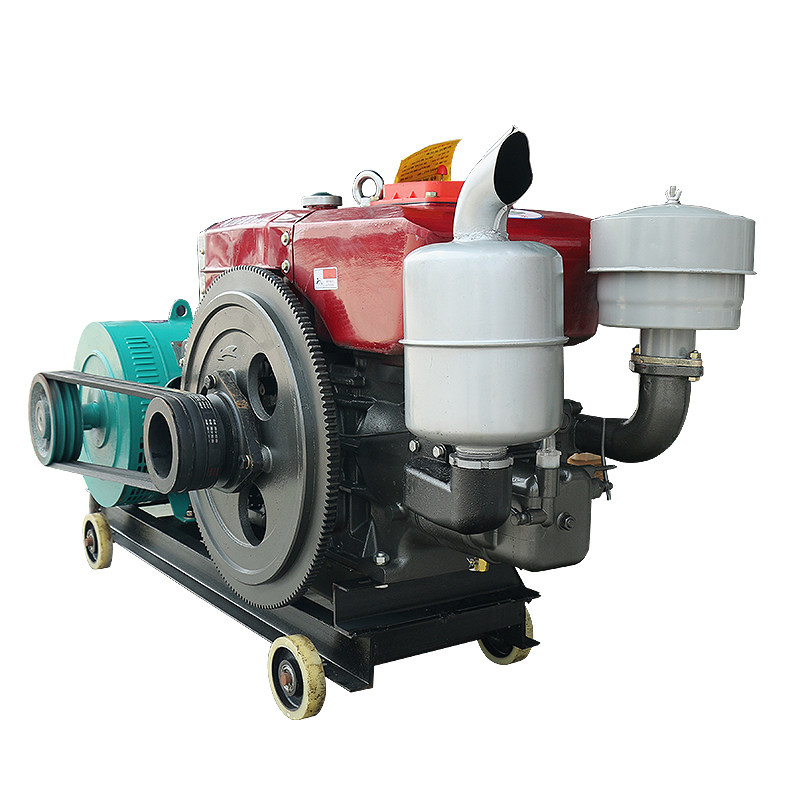 单缸3kw5kw8kw柴油发电机组 家用小型皮带轮手摇拖拉机发电机