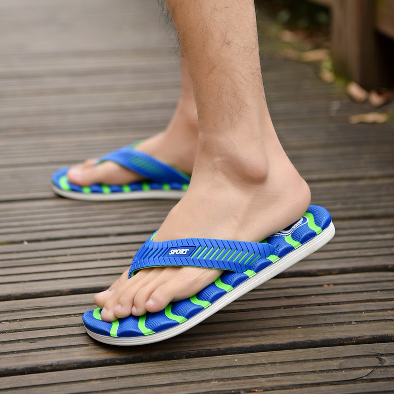 2017夏季人字拖鞋居家男防滑拖鞋黑白大码4748小码37夹脚凉拖鞋潮