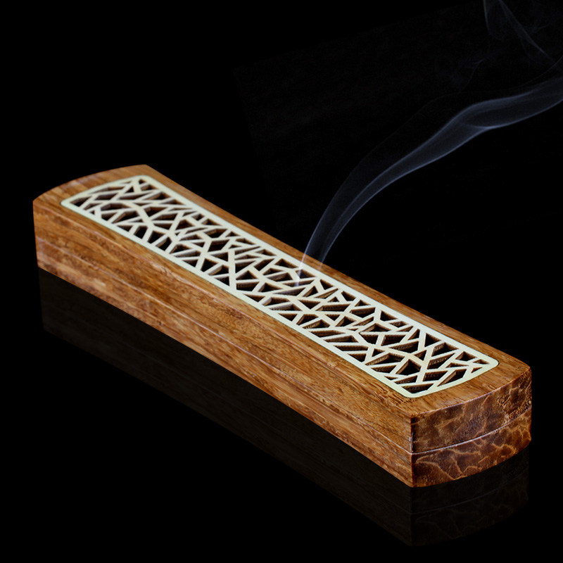 逸香庭 卧香盒线香盒檀香沉香线香简易香插 实用香炉室内熏香盒
