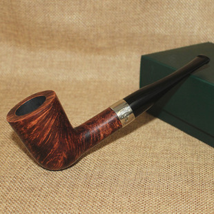 包邮进口爱尔兰peterson彼得森石楠木根弯式烟斗3mm滤芯纹路随机