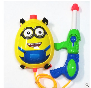 包邮新款卡通瓢虫抽拉气压式背包水枪儿童夏日戏水沙滩玩具水枪