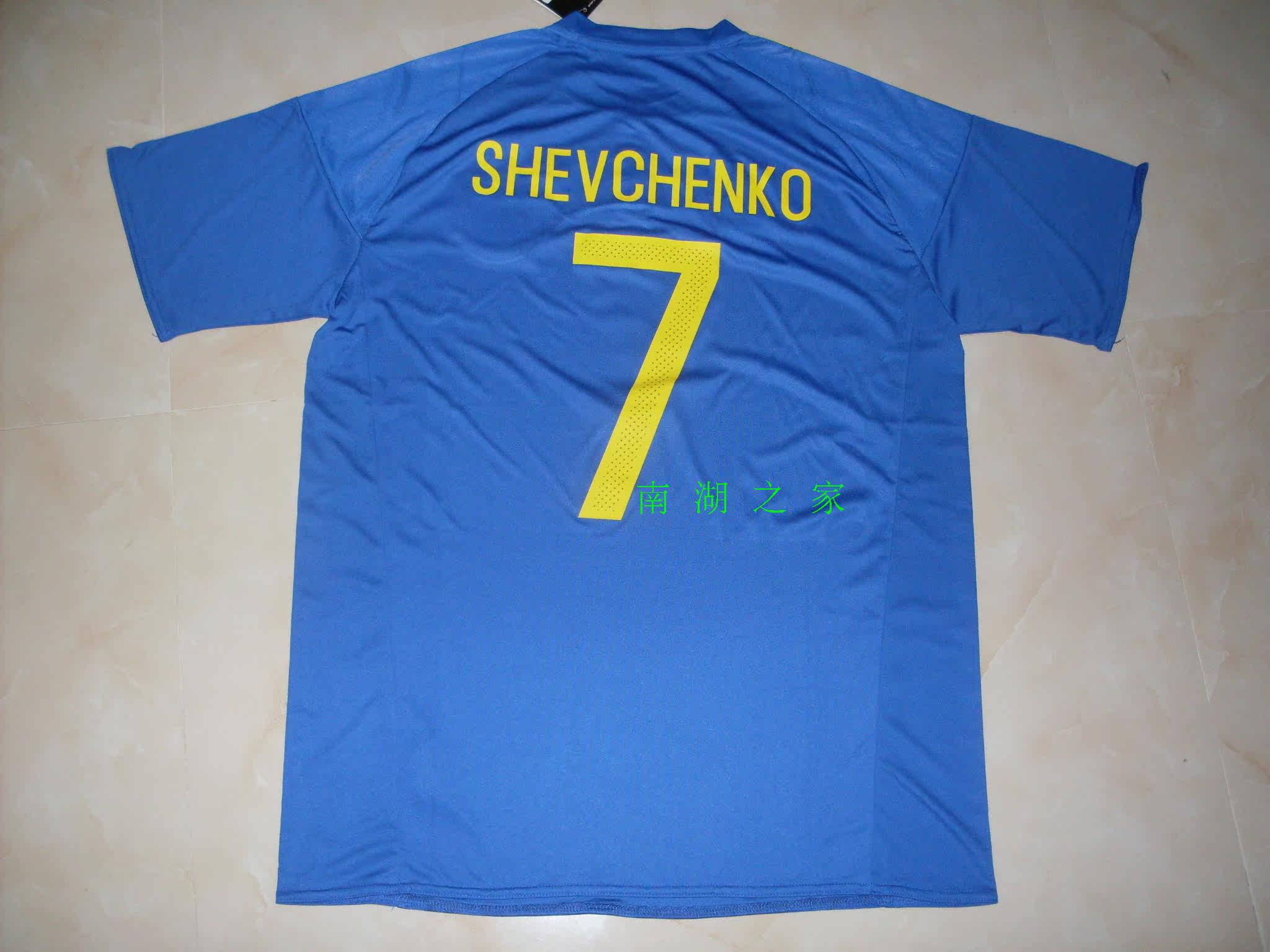 7 shevchenko 7号舍甫琴科足球服 舍瓦黄色 蓝色复古球衣