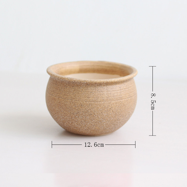 清仓促销diy作画粗陶流釉窑变绿植盆栽多肉植物花盆陶瓷摆件包邮