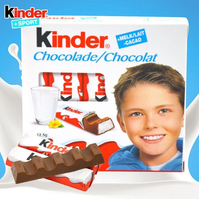 包邮kinder健达牛奶夹心巧克力t4*10盒 进口建达t4儿童休闲零食