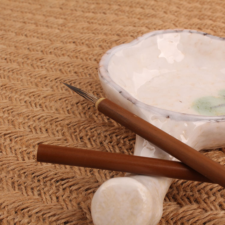 批发国画工笔小叶筋小衣纹鼠须勾线毛笔家具描绘白描人物花鸟国画