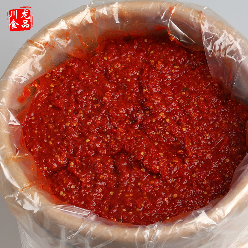四川特产 川龙辣椒酱 手工自制二荆条精致辣椒酱泡椒末 10kg桶装