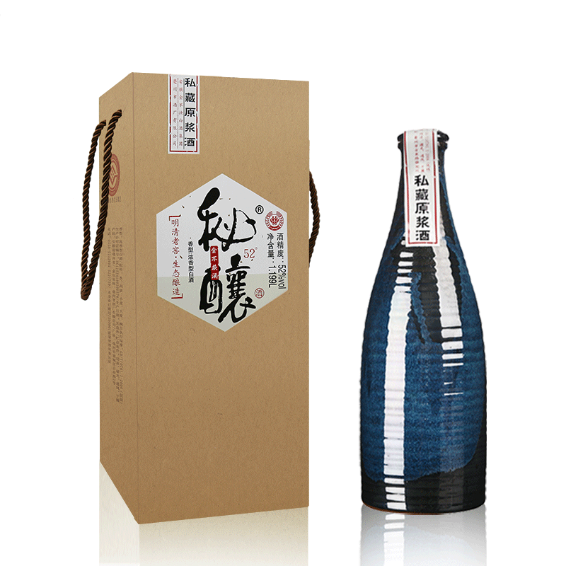 【送礼佳品】52度金不换秘酿青潋1199ml*6瓶箱装眀窖