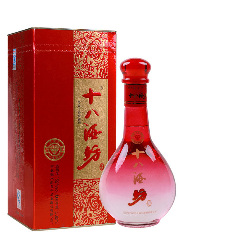 国产白酒衡水老白干十八酒坊52度红宝石单瓶装整箱特惠