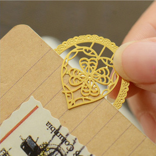 书签f34 梦幻蕾丝花边金属书签 韩国文具 创意精致迷你金属镂空书签