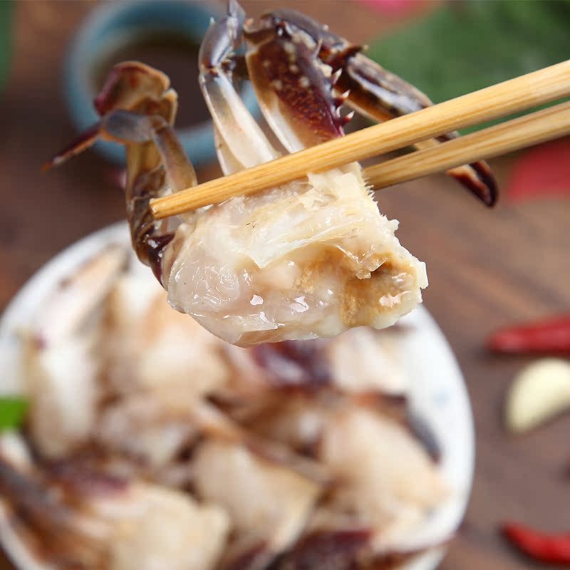 蟹股醉蟹块 海鲜梭子蟹腌制蟹蟹股蟹块 红膏蟹块蟹股 2份包邮