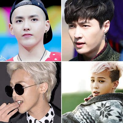 黄家驹同款男士耳钉个性气质街头韩国潮人耳坠日韩十字架耳环女