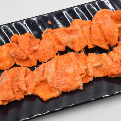 朱福华香辣脆皮鸡皮串 生鸡皮奥尔良鸡皮鸡肉油炸烧烤1000g/25串