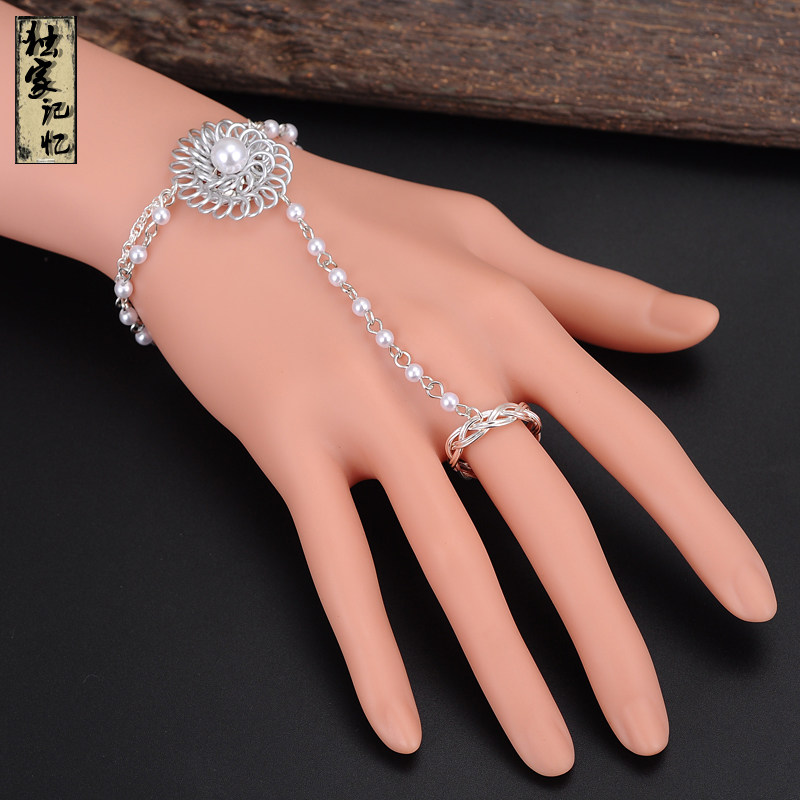 诛仙青云志碧瑶同款伤心花手链合欢铃多层水晶手链女韩版简约学生