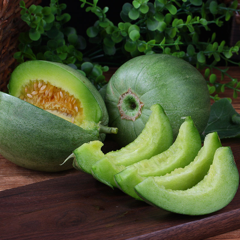 口水铺子 新鲜水果 绿宝甜瓜 绿宝石甜瓜 香瓜 脆瓜 5斤装包邮