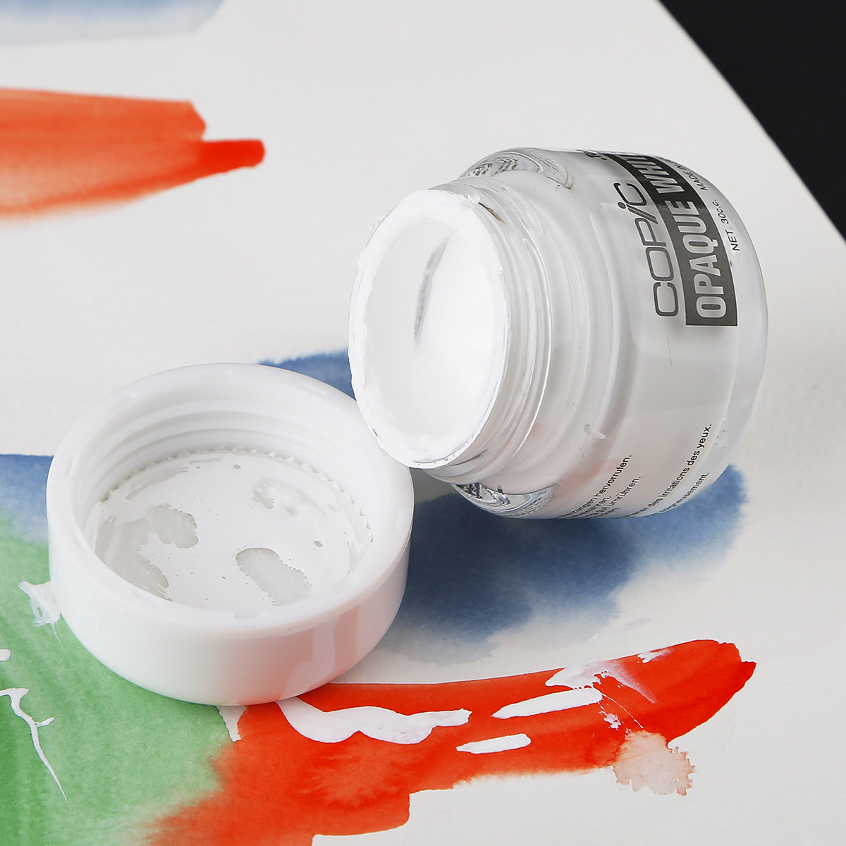 日本copic opaque white白色颜料/如油漆般的不透明/高光墨水7ml