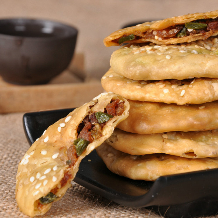 2件包邮福建特产 光饼 传统香酥脆肉饼葱油饼辣味咸味 独立小包装