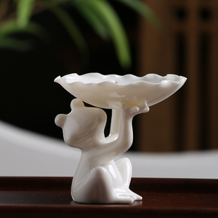 滤网 手工白瓷创意茶虑茶漏公道杯茶海全陶瓷滤网茶玩过滤器 陶艺公社