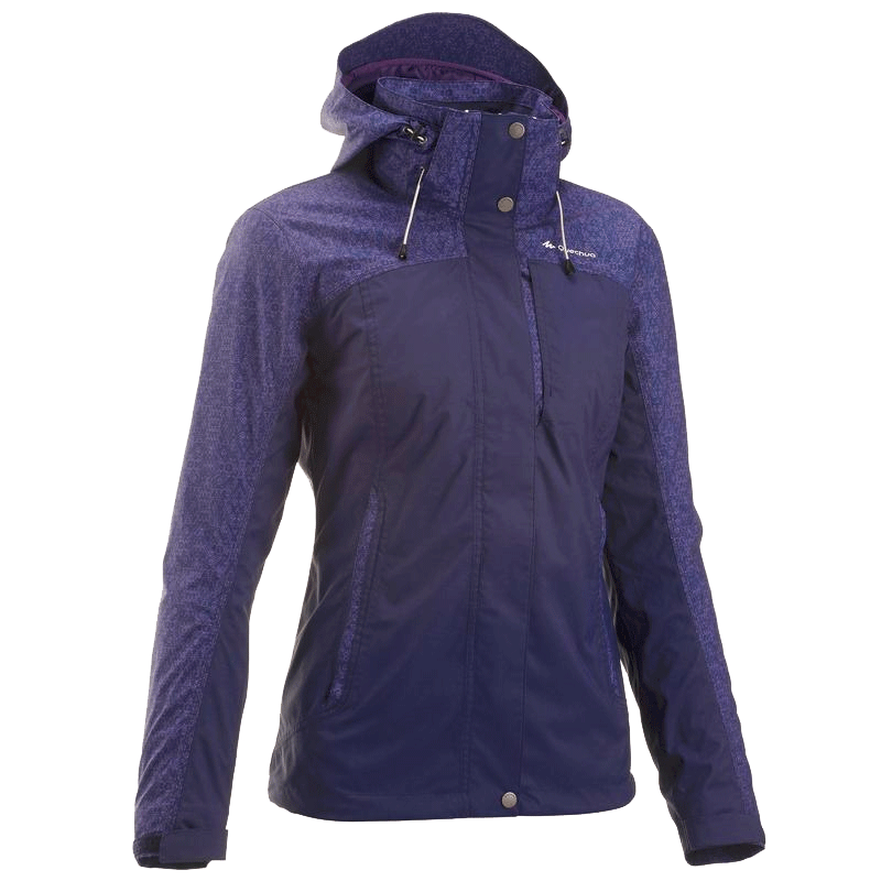 迪卡侬 冲锋衣男 女 户外防风防水透气外套 登山服春秋quechua l3