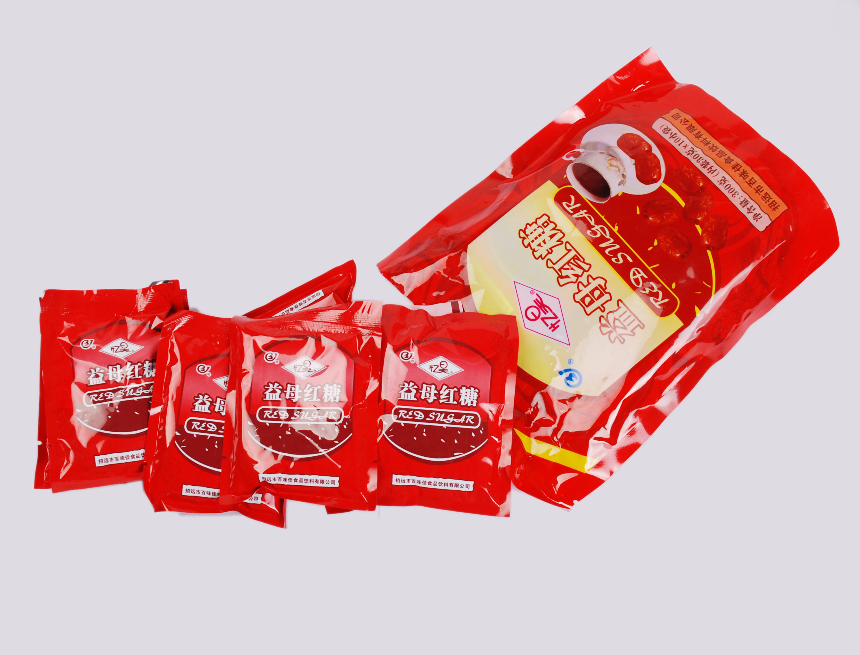 39元包邮 忆昊益母红糖内有独立小包装 百味佳益母红糖内有10小包