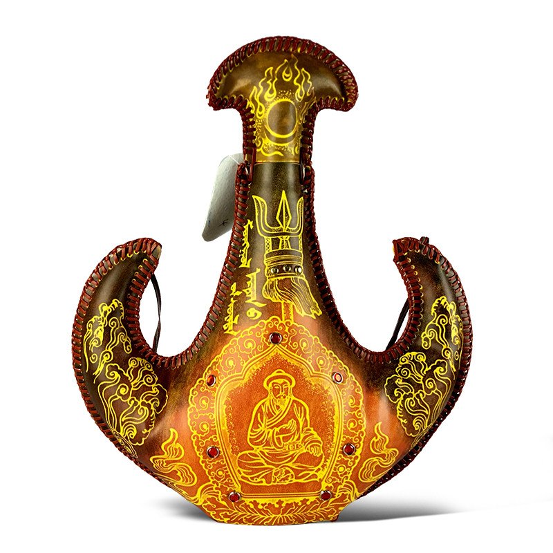 马奶酒皮囊酒内蒙古特产酒38度500ml压花大牛角皮壶酒壶蒙古奶酒