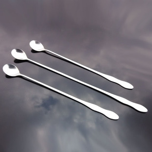 韩式加长柄不锈钢勺子可爱韩式冰淇淋饮料果汁西餐搅拌勺汤匙调羹