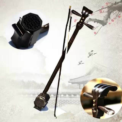 精品黑檀曲胡 许昌张氏乐器行专业小叶紫檀曲胡戏剧