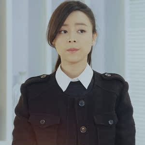 林笑笑同款短款呢子外衣 咱们相爱吧张静初胸前口袋毛呢外套女 冬