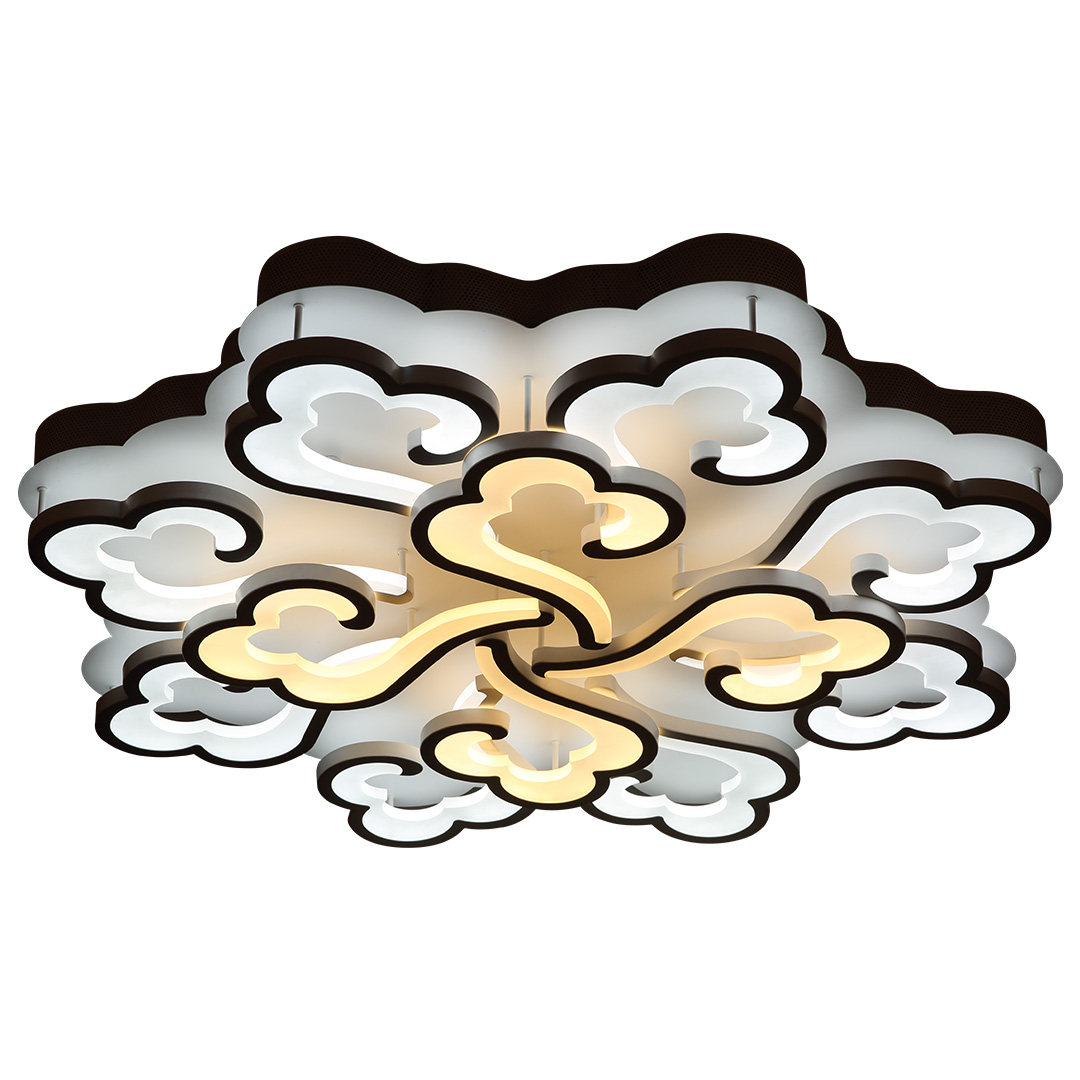 弗森 简约现代led吸顶灯创意客厅卧室灯遥控个性大气灯具祥云2119