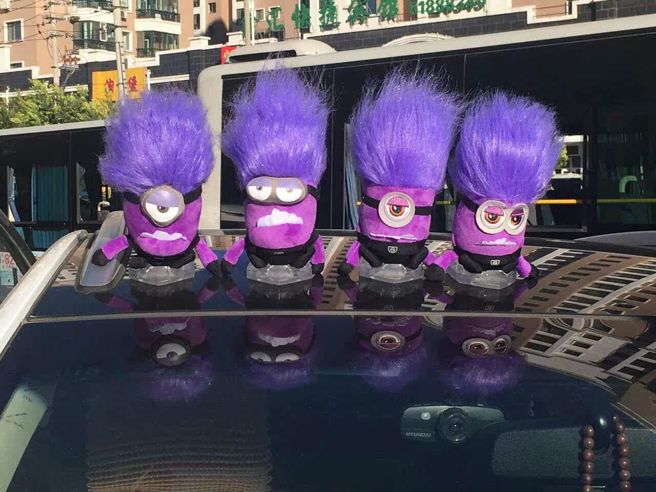 特价包邮新品3d小紫人中毒单眼双眼车顶玩偶公仔汽车外饰品天线球