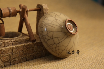 传世哥窑叶克伟叶氏哥窑精品汲古斋推荐龙泉青瓷开片古儿杯品茗杯