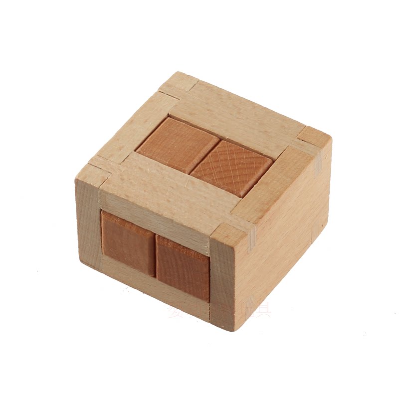 魔方锁 儿童益智玩具木质鲁班孔明锁趣味解锁成人智力有教程