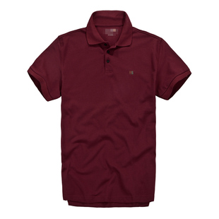 男士修身翻领短袖polo衫花雨伞绣花八色任挑