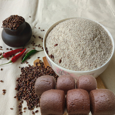 黑小麦全麦面粉 农家现磨含麸皮黑麦粉全麦粉馒头面包粉5斤烘焙面